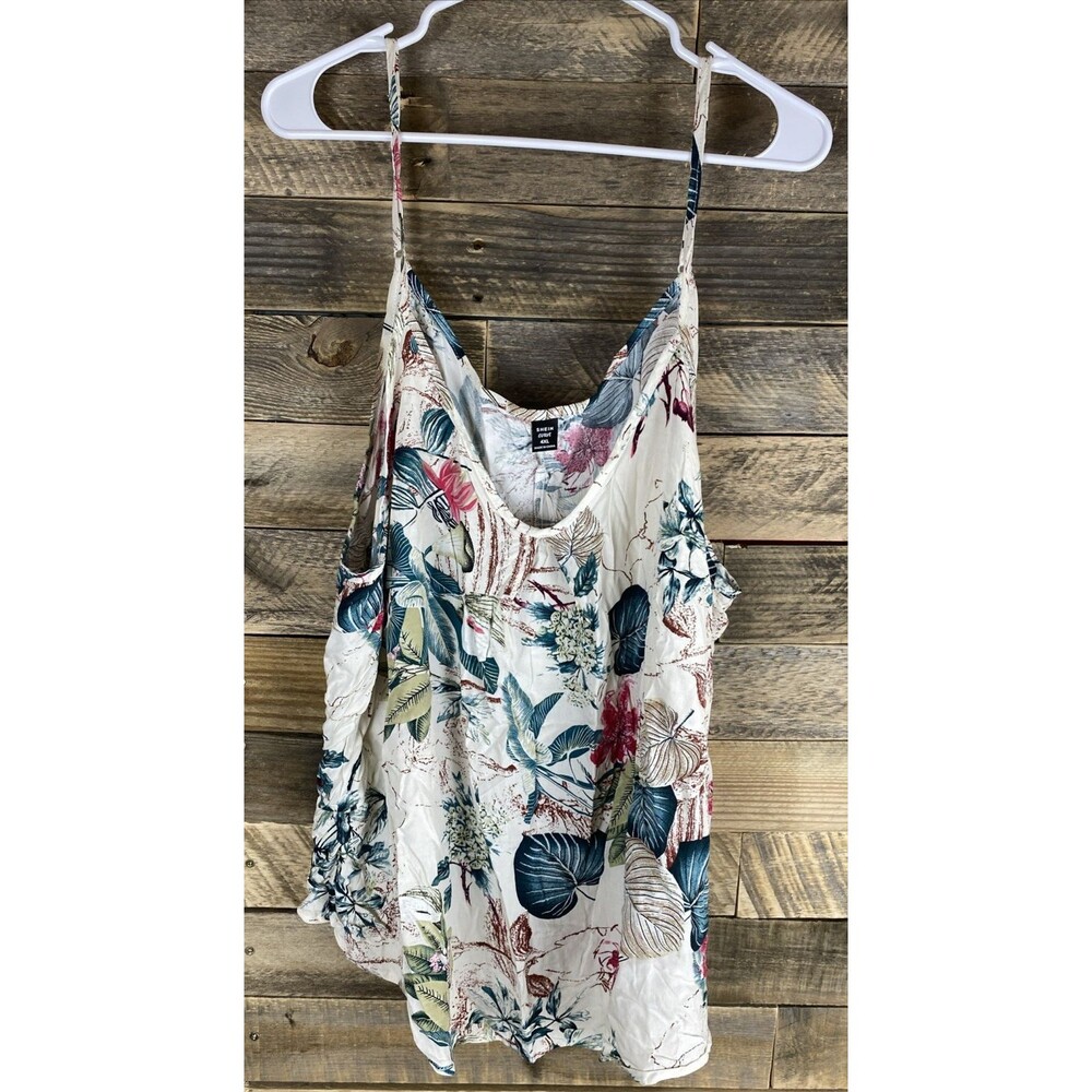 Shein Curve Womans Plus Sz 4XL Floral Leafy Tank Top